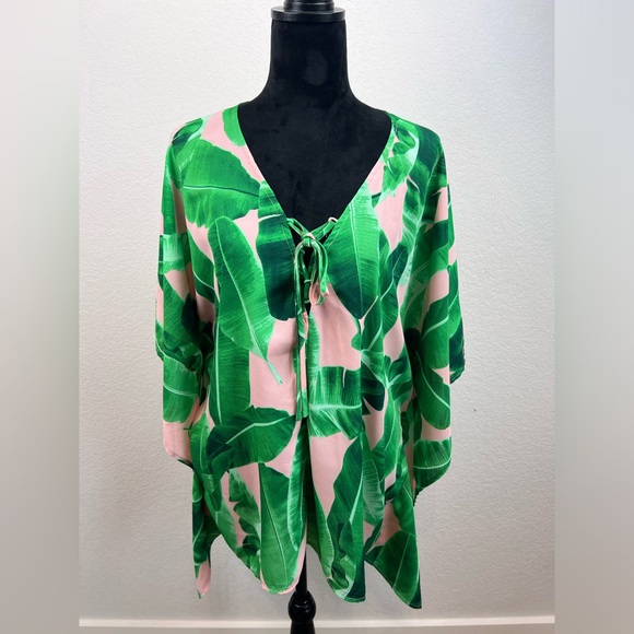 Buddy Love Tops - NWT: Buddy Love Pools and Palm Lace Up Shift Tunic Size S/M